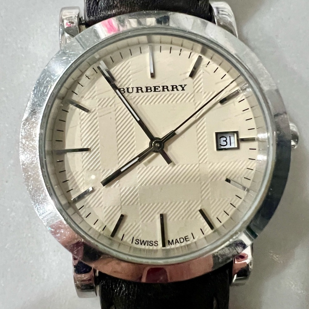 Burberry Silver and Cream Watch